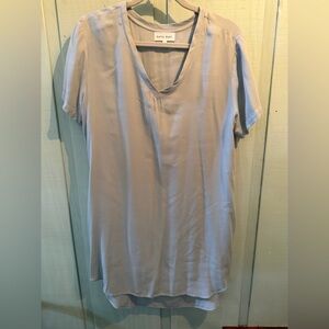 Bella Dahl Soft Blue Short Sleeve V-Neck Dress